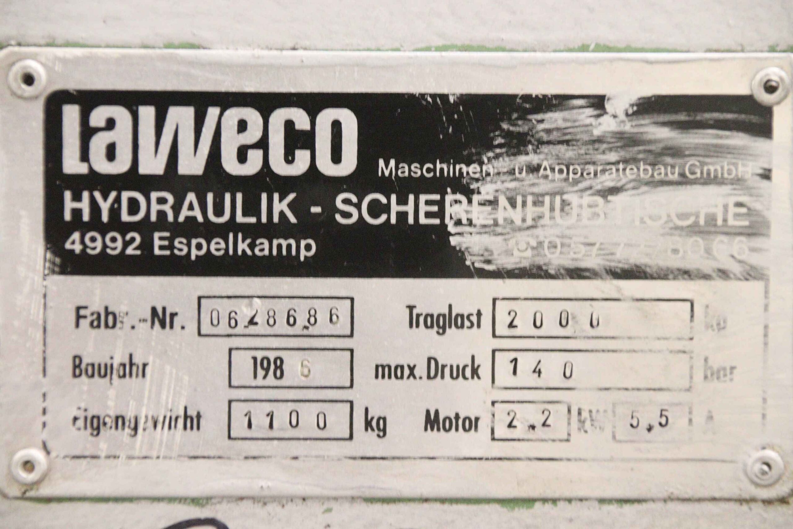 Scherenhubtisch mit Wiegeeinheit von LAWECO - Traglast 2000 kg 4000 x 1420 mm – Bild 4