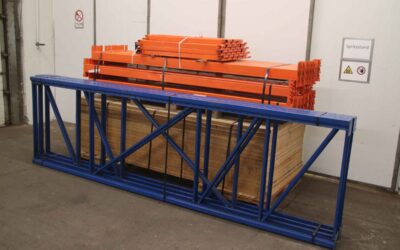 Palettenregal mit Lagerböden von unbekannt - Feldbreite 2680 mm / 2 Felder / Höhe 3780 mm