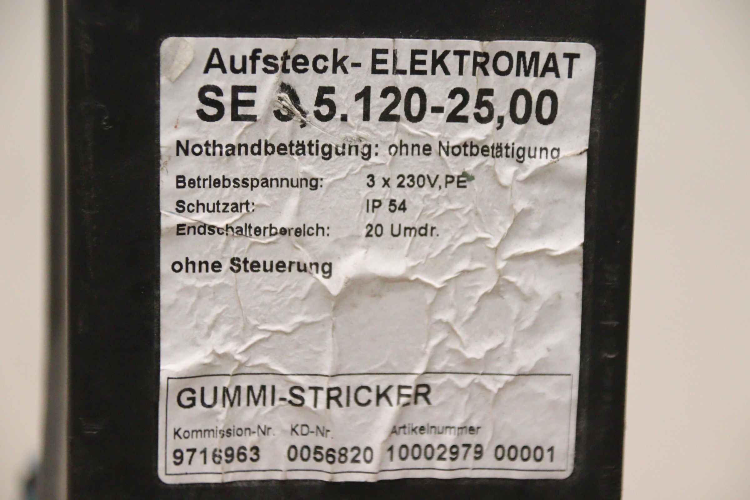 Rolltorantrieb von GfA Elektromaten - SE 3,5.120-25,00 – Bild 6