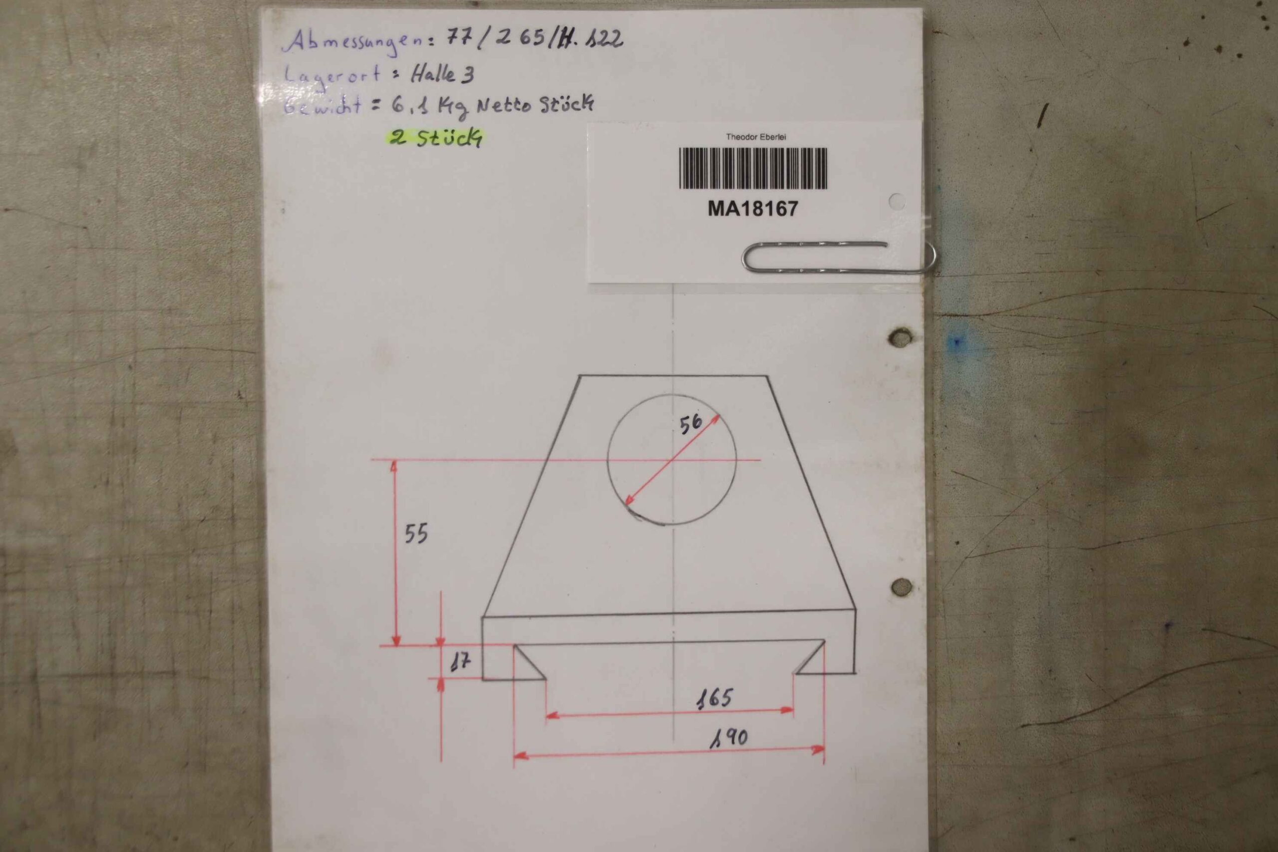 Gegenlager für Fräsmaschine von unbekannt - Bohrung 56 mm – Bild 6