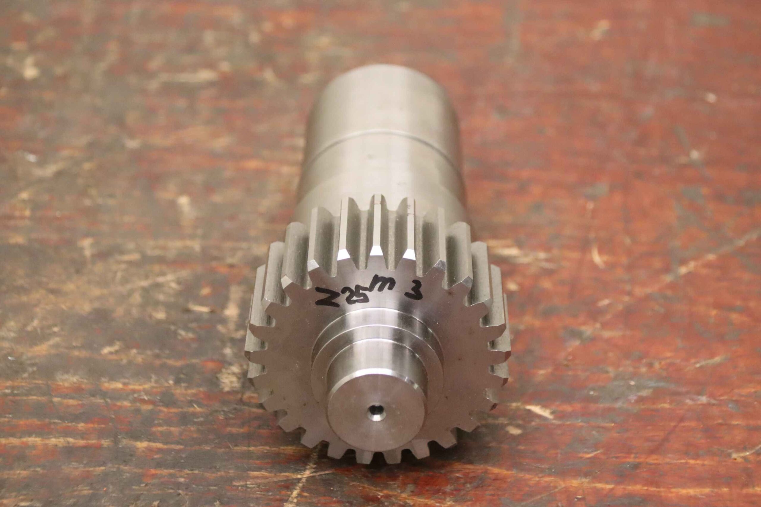 Zahnradwelle von unbekannt - Ø 81 x 175 mm / 25 Zähne / Modul 3 – Bild 3