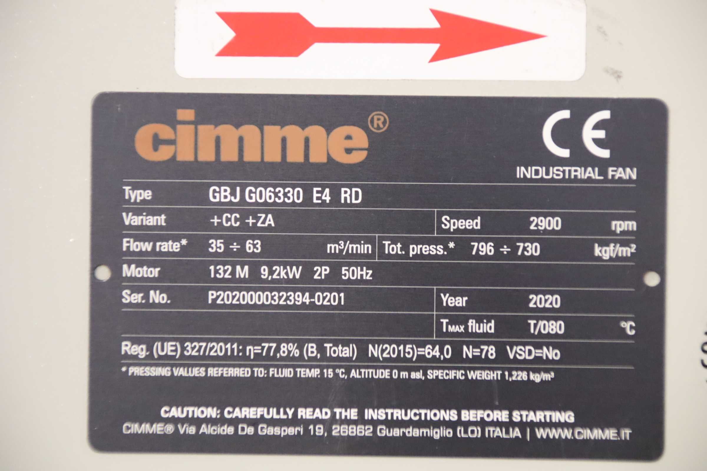 Druckgebläse 9,2 kW von cimme - CBJ G06330 E4 RD Lüfterrad Ø 660 mm – Bild 5