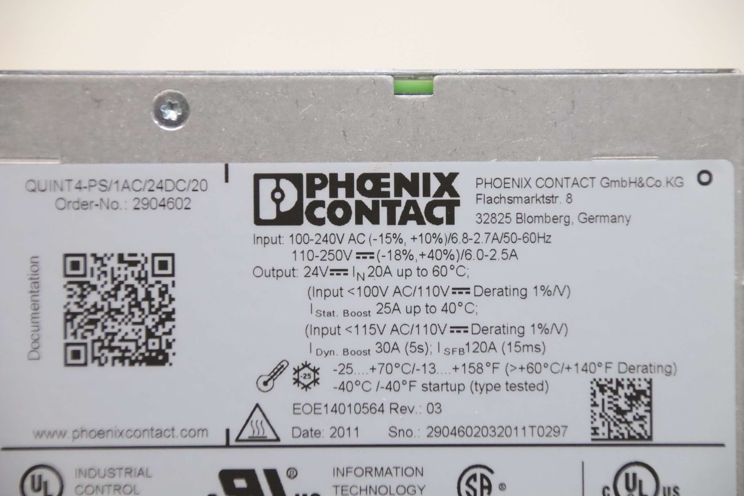 Netzteil Stromversorgung von Phoenix Contact - QUINT4-PS/1AC/24DC/20 – Bild 12