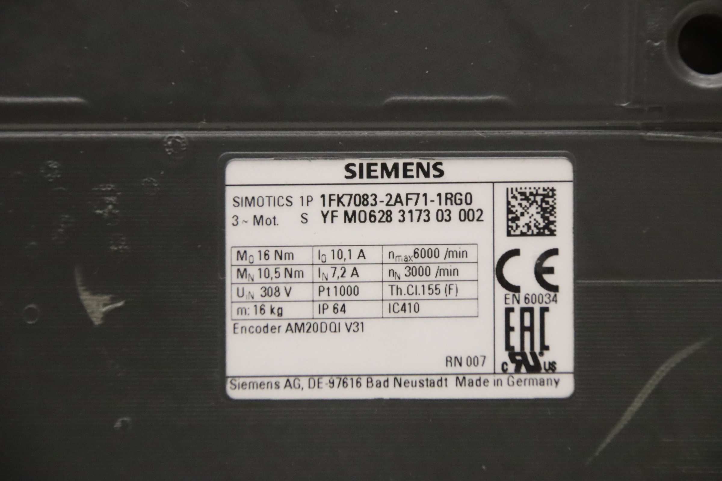 Servomotor von Siemens - 1FK7083-2AF71-1RG0 – Bild 4