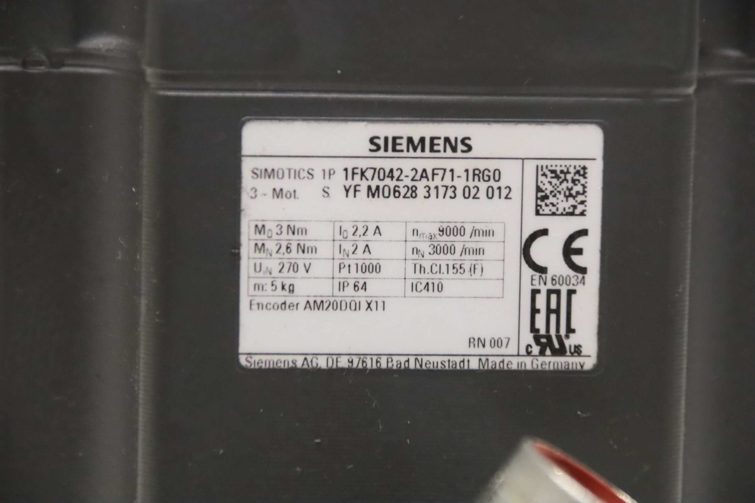 Servomotor von Siemens - 1FK7042-2AF71-1RG0 – Bild 4