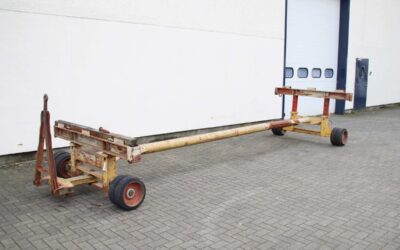 Alternative view of Schwerlast-Transportwagen 11 Tonnen von unbekannt - Trägerabstand 5860 mm  Höhe 850 bis 1255 mm