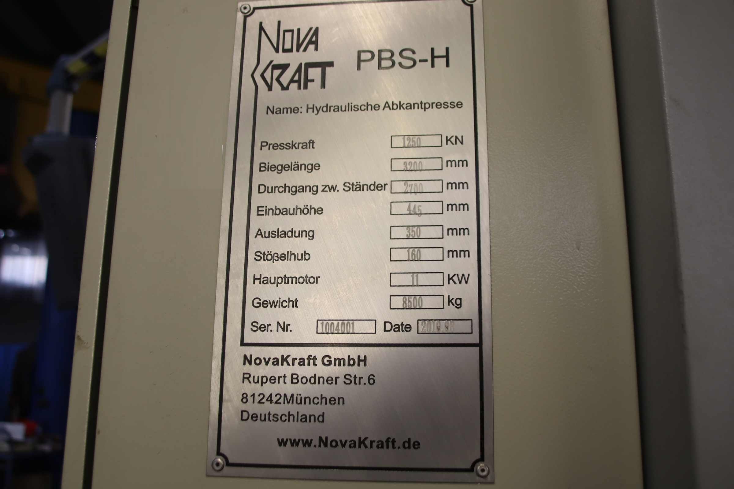 CNC Abkantpresse 3200 mm x 125 to von NOVAKRAFT - PBS-H 125-3200 – Bild 4