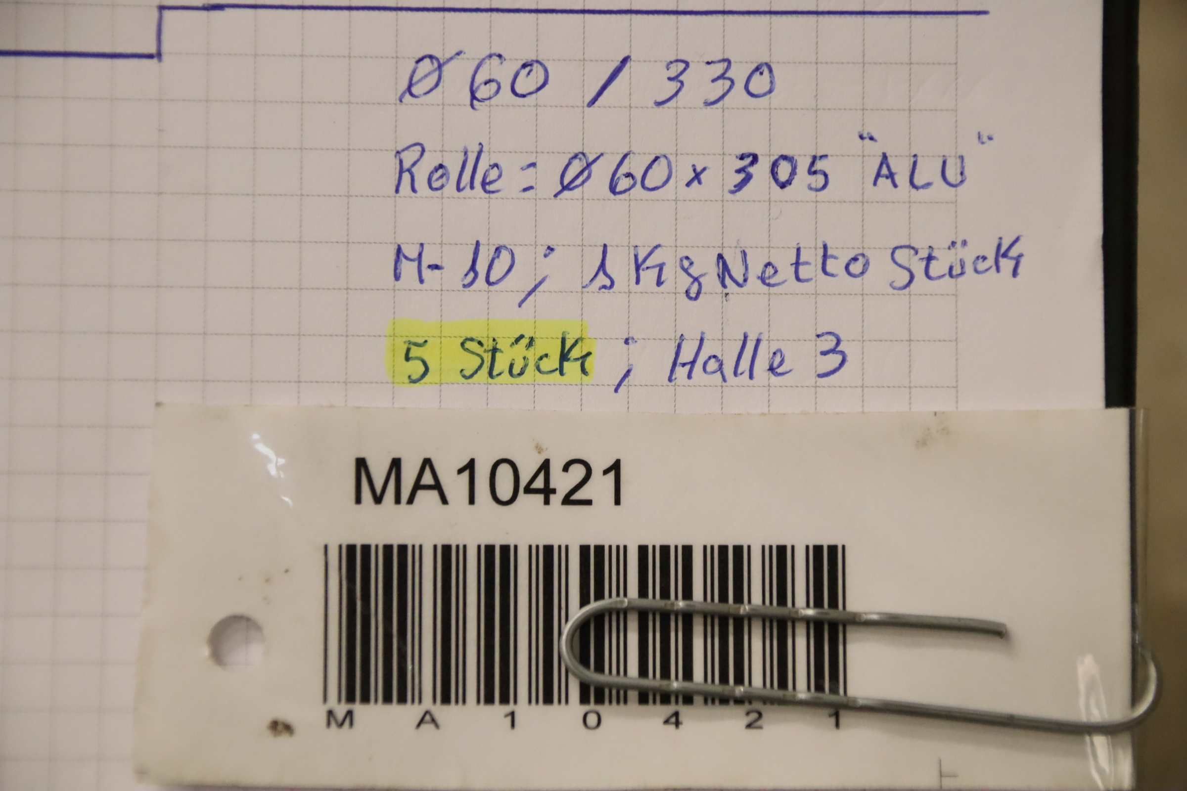 Förderbandrollen Transportrollen von unbekannt - Ø 60 x 305 mm – Bild 6