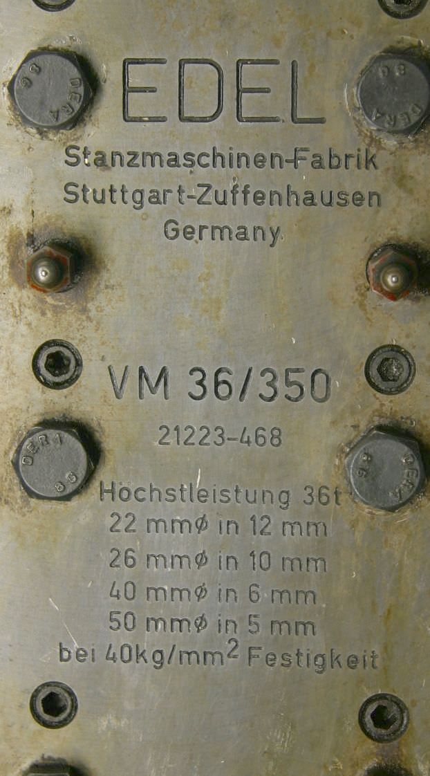 Rohrstanze mit Koordinaten-Anschlag von EDEL - VM 36/350 – Bild 14