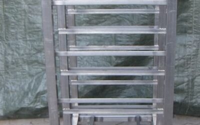 Alternative view of Lebensmittelregal von Edelstahl - Typ 790/540/1430