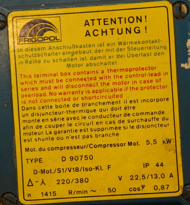 Kältekompressor von FRIGOPOL - D750-R12-450H – Bild 7