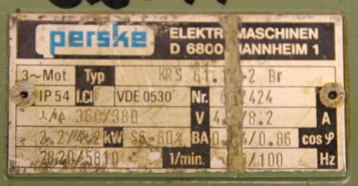 Fräsmotor für Kantenbearbeitungsmaschinen von Perske - KRS 61.1-2 Br – Bild 4