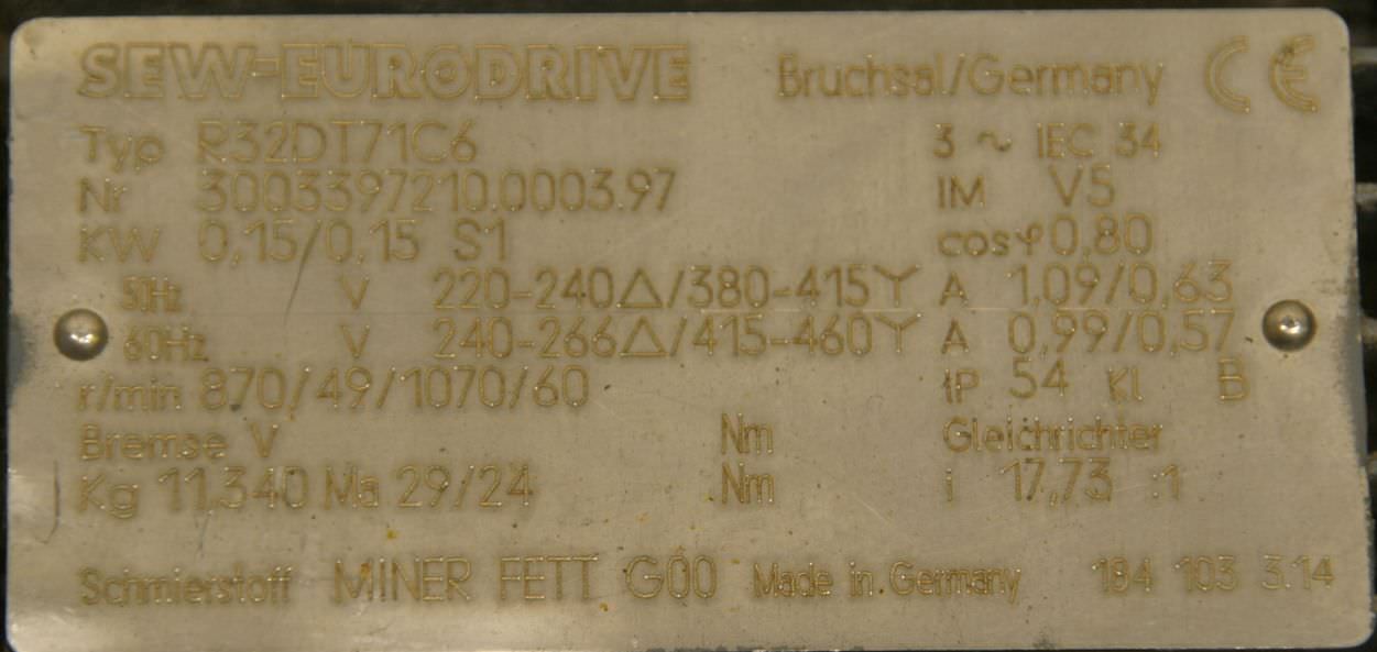 Getriebemotor 0,15 kW 49 U/min von SEW EURODRIVE - R32DT71C6 – Bild 4