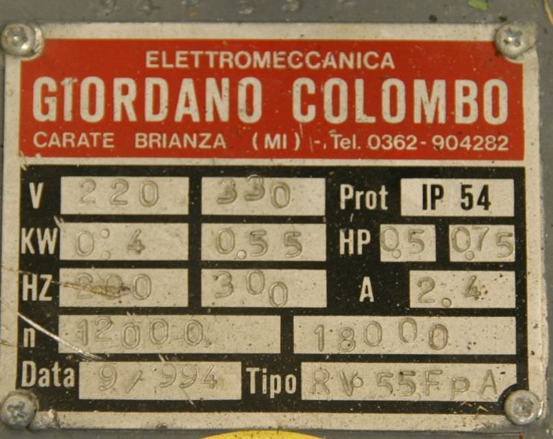 Fräsmotor für Kantenbearbeitungsmaschinen von Giordano Colmbo - RV.55FpA – Bild 3