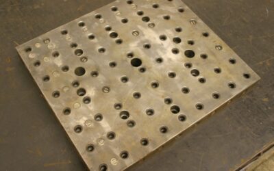 Aufspannplatte mit Gewindebohrung von Stahl - 450/400/H50 mm