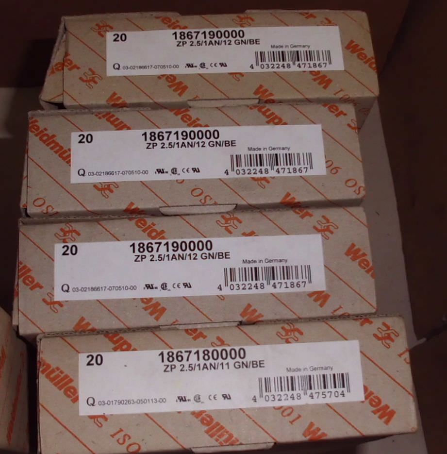 Klemmen 1240 Stück von Weidmüller - Verschiedene Typen – Bild 3