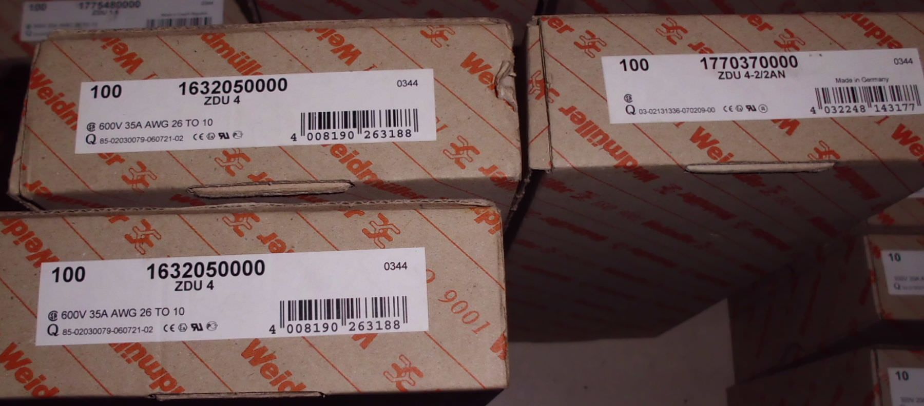 Klemmen 1240 Stück von Weidmüller - Verschiedene Typen – Bild 5