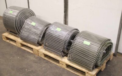 Förderbandgurt Gliedergurt Edelstahl 4 Rollen von Costacurta - VICO FLEX  Breite 460 mm