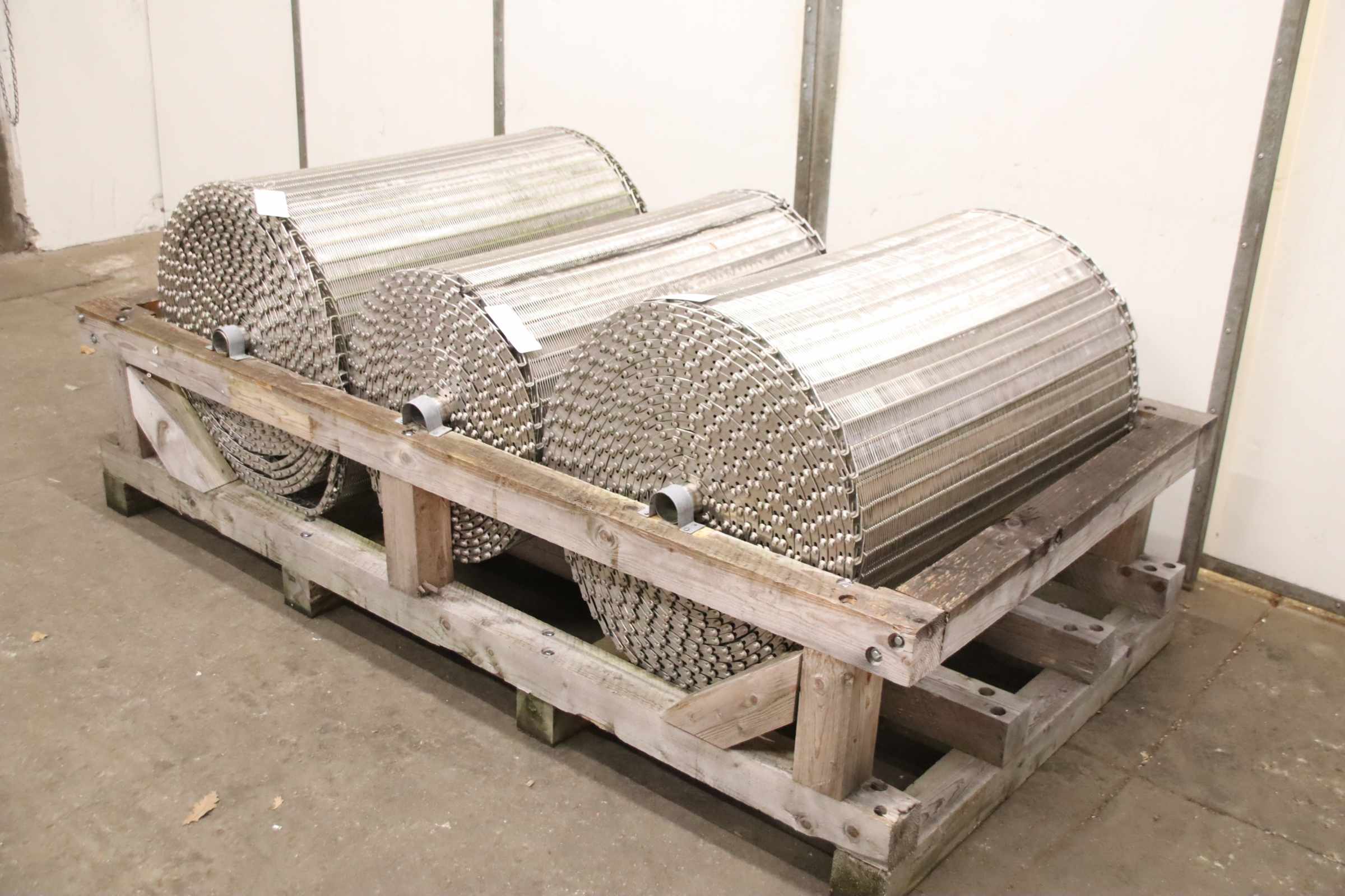 Förderbandgurt Gliedergurt Edelstahl 3 Rollen von Costacurta - VICO FLEX Breite 1065 mm