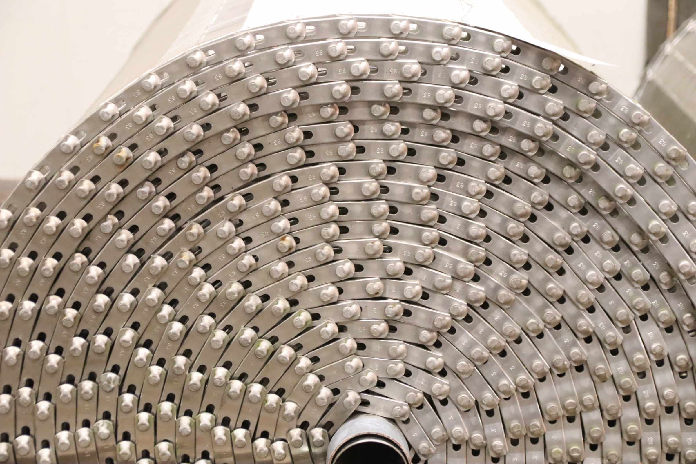 Förderbandgurt Gliedergurt Edelstahl 3 Rollen von Costacurta - VICO FLEX Breite 1065 mm – Bild 5