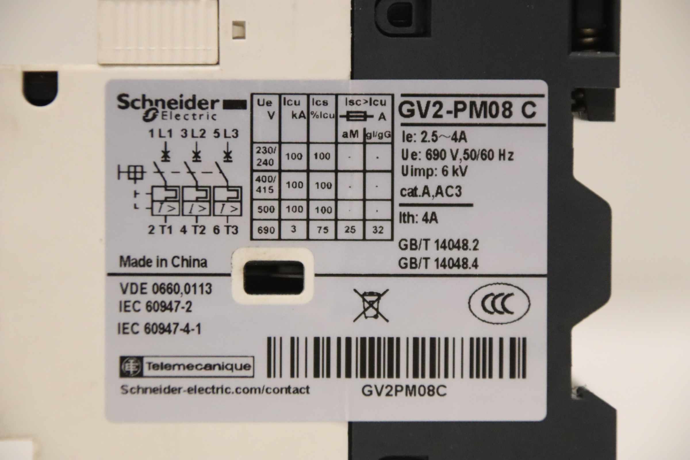 Motorschutzschalter von Schneider Electric - GV2-PM08 C – Bild 4