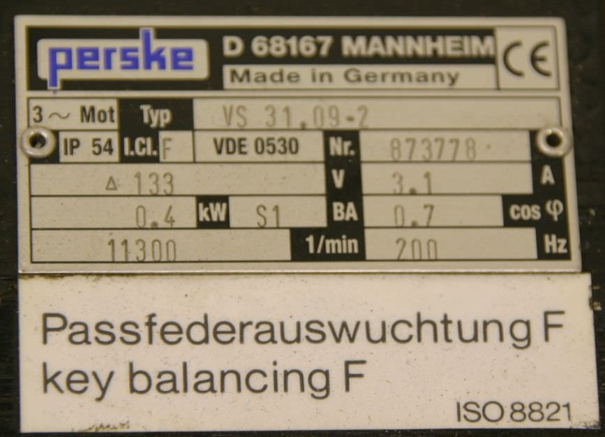 Fräsmotor für Kantenbearbeitungsmaschinen von Perske - VS 31.09-2 – Bild 4