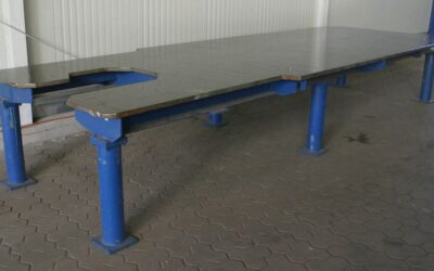 Aufspannplatte von Stahl - Abmessungen 5200/1840/H850 mm