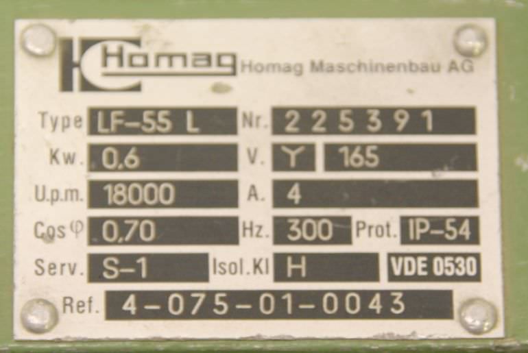 Fräsmotor für Kantenbearbeitungsmaschinen von Homag - LF-55-L – Bild 7