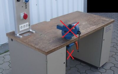 Werkbank von Stahl - 1500/750/800