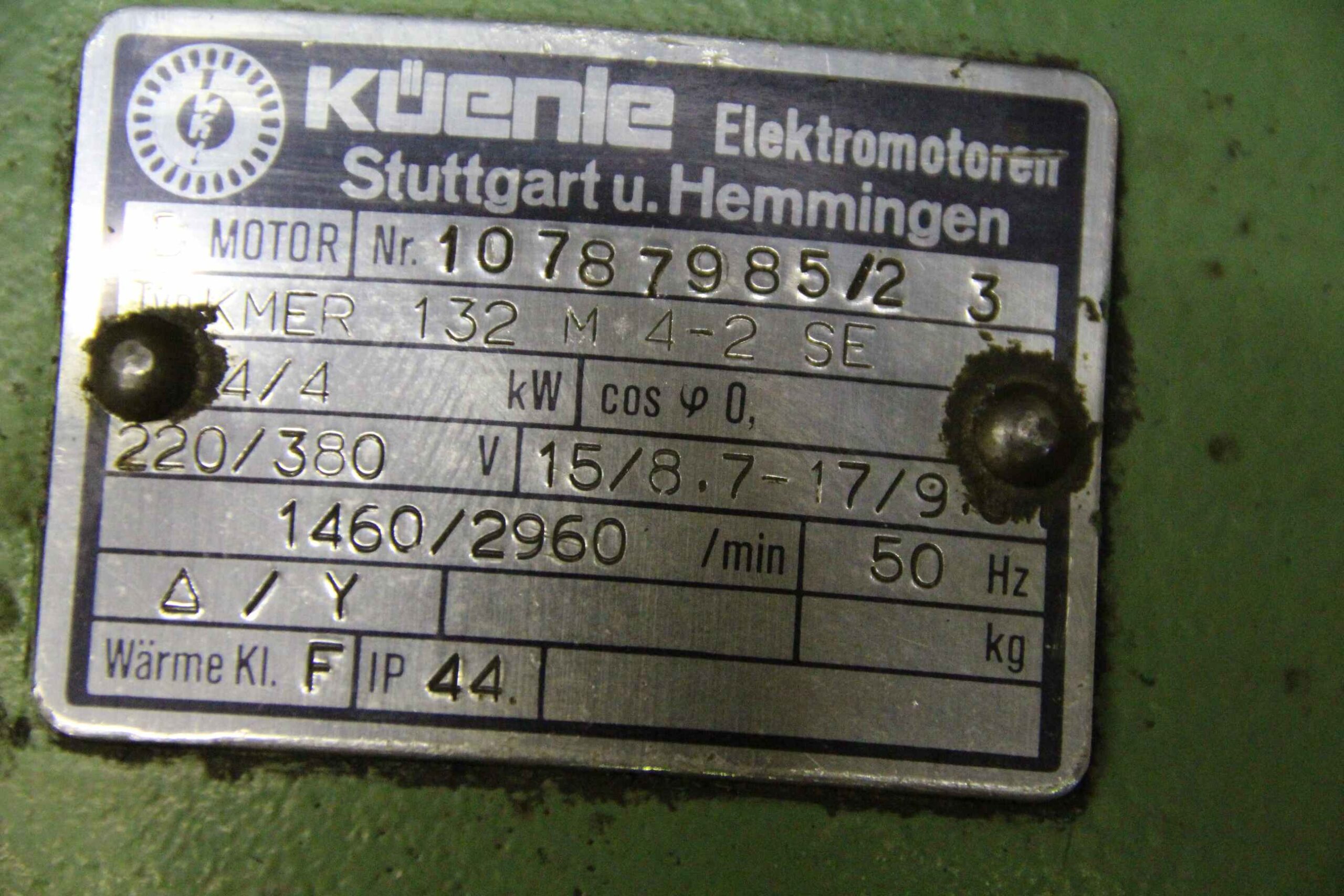 Elektromotor 4/4 kW 1460/2960 U/min von Küenle - KMER 132 M 4-2 SE – Bild 4
