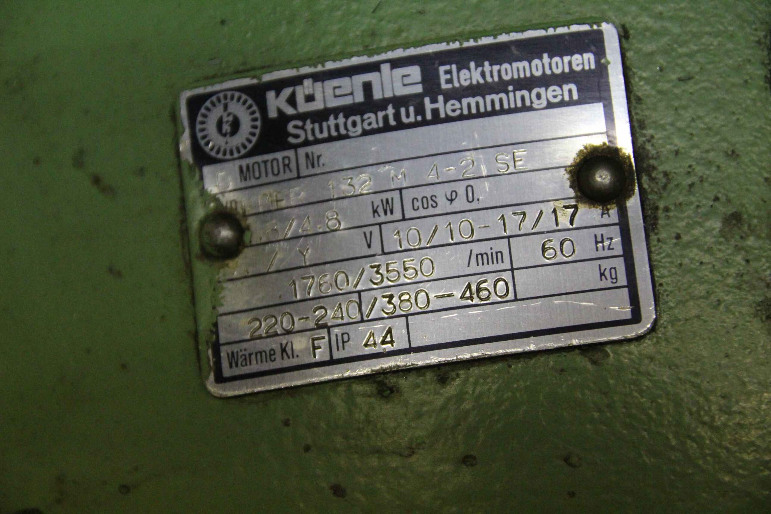 Elektromotor 4/4 kW 1460/2960 U/min von Küenle - KMER 132 M 4-2 SE – Bild 5
