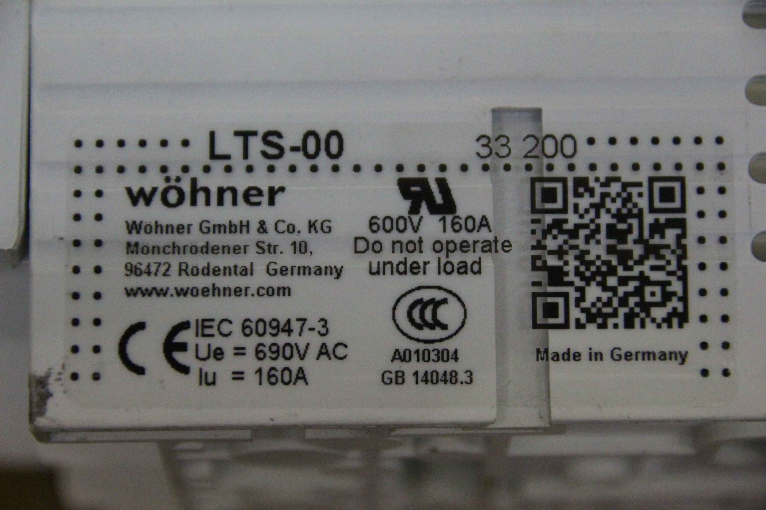 Lasttrennschalter von wöhner - QCB NH00 160A – Bild 6