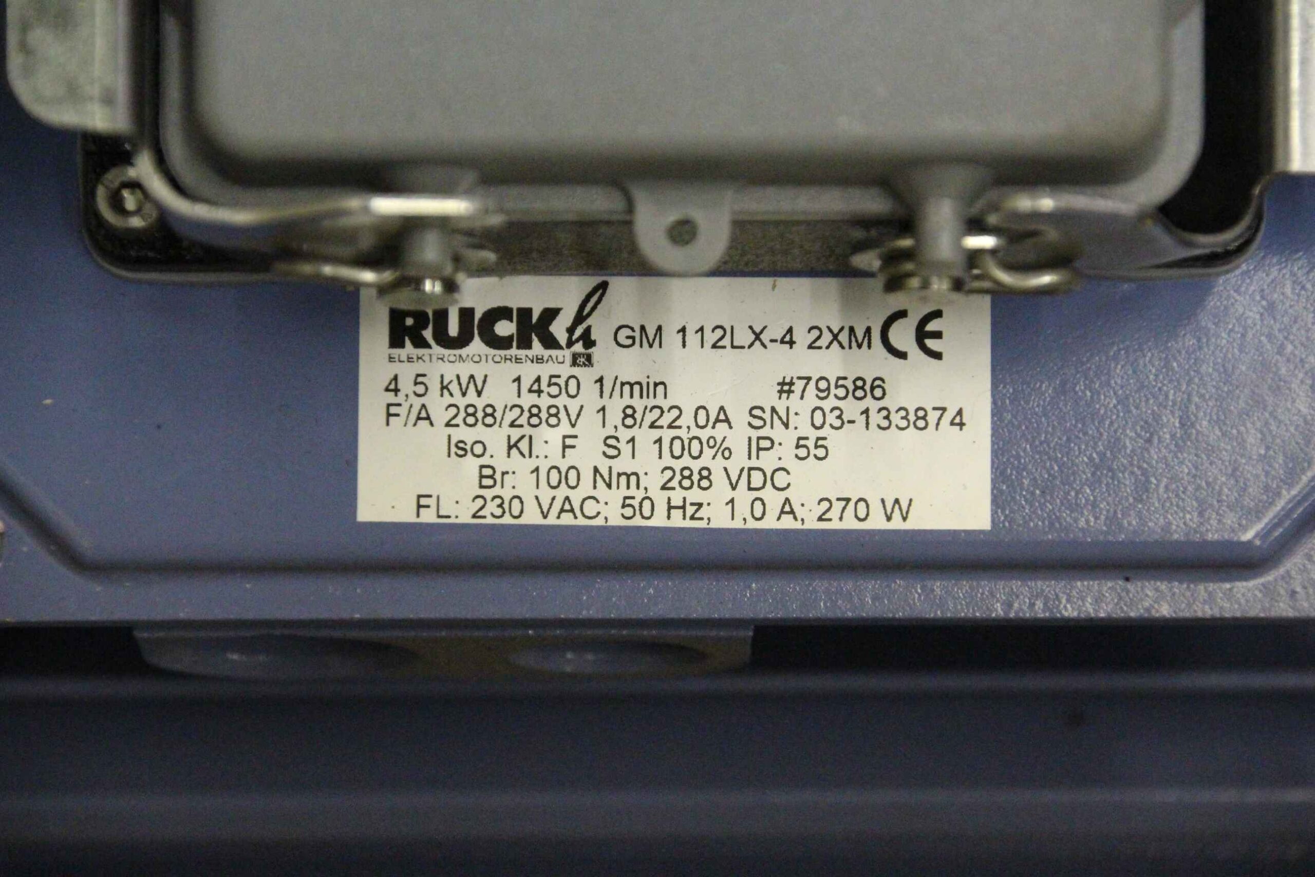 Servomotor 4,5 kW 1450 U/min von Ruckh - GM 112LX-4 2XM – Bild 7