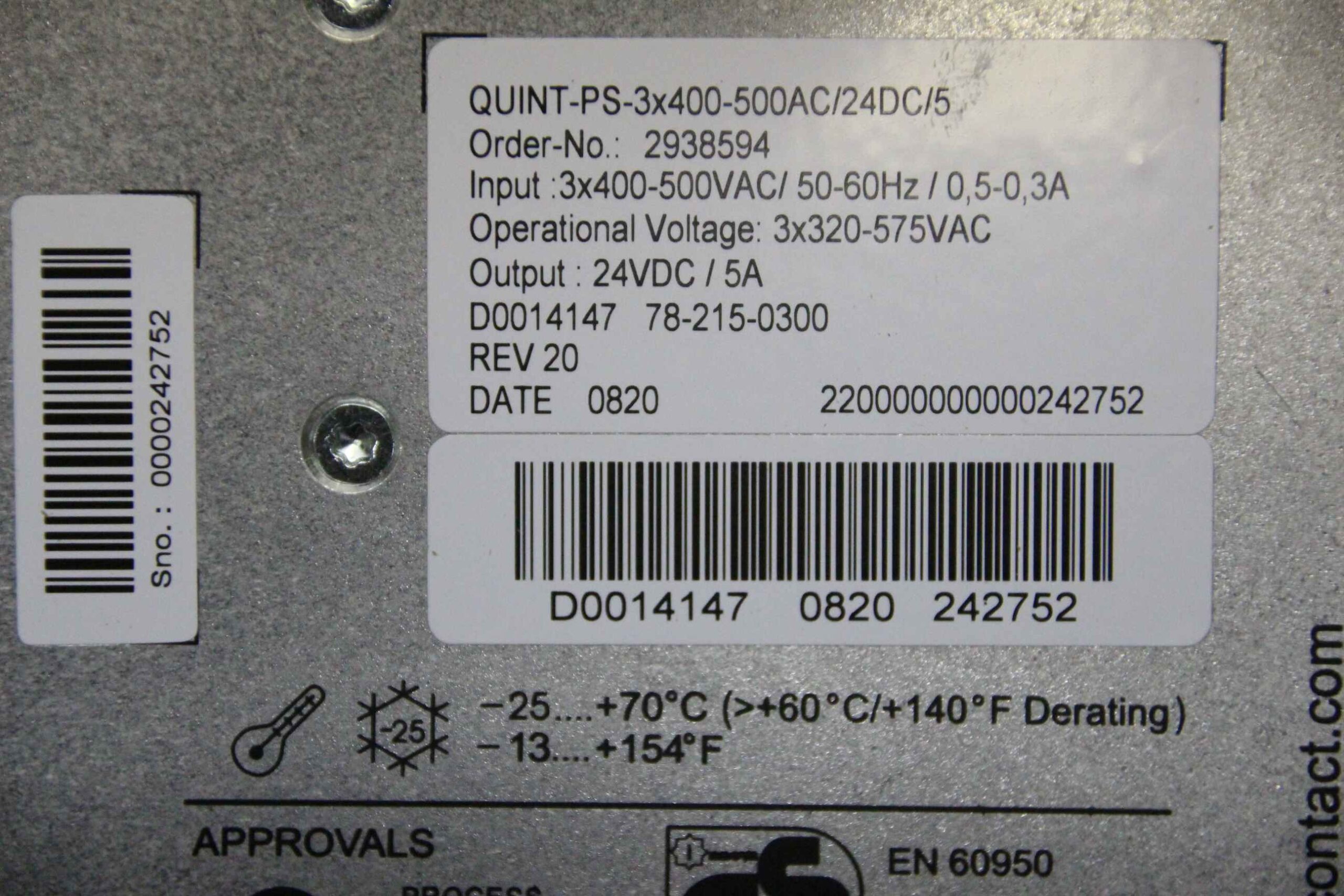 Hutschienen-Netzteil von Phoenix Contact - QUINT-PS 3x400-500AC/24DC/5 – Bild 5