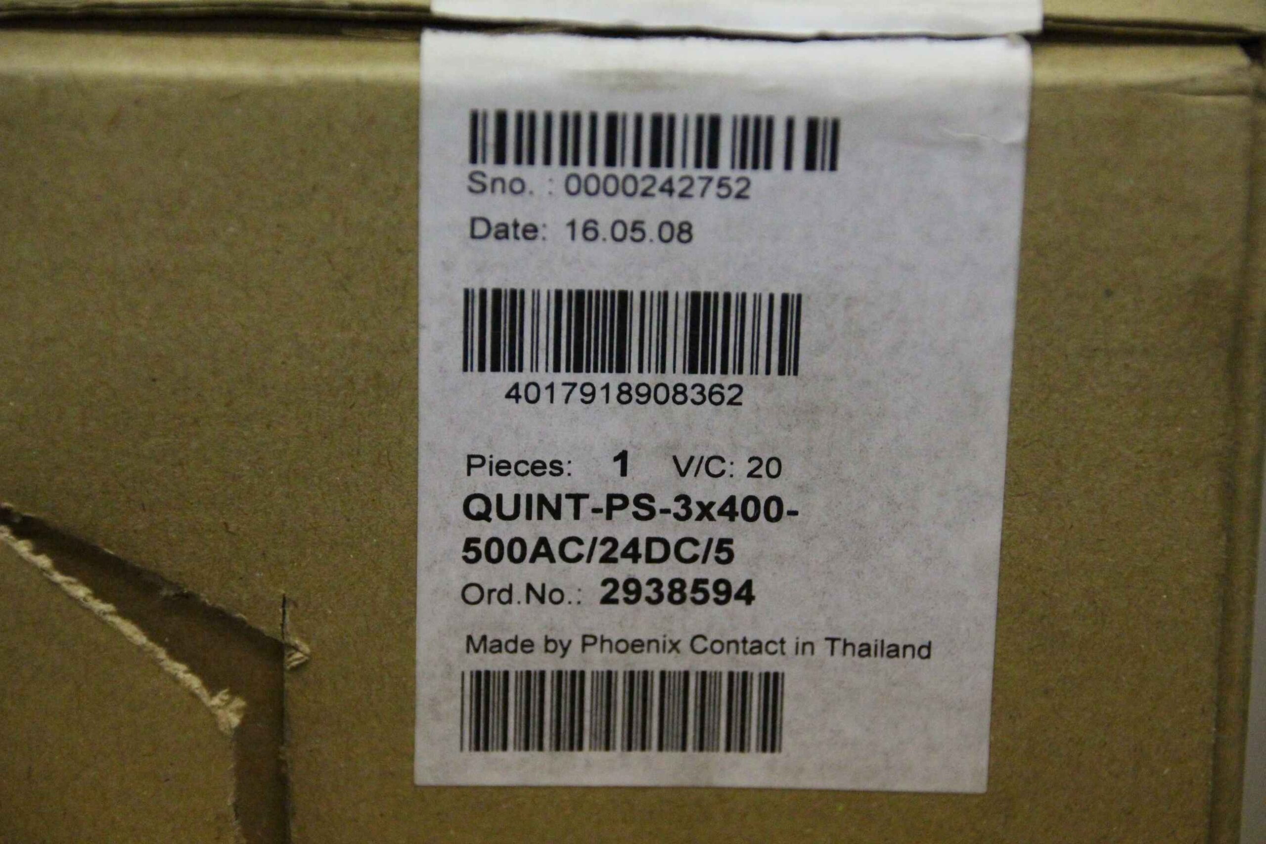 Hutschienen-Netzteil von Phoenix Contact - QUINT-PS 3x400-500AC/24DC/5 – Bild 6