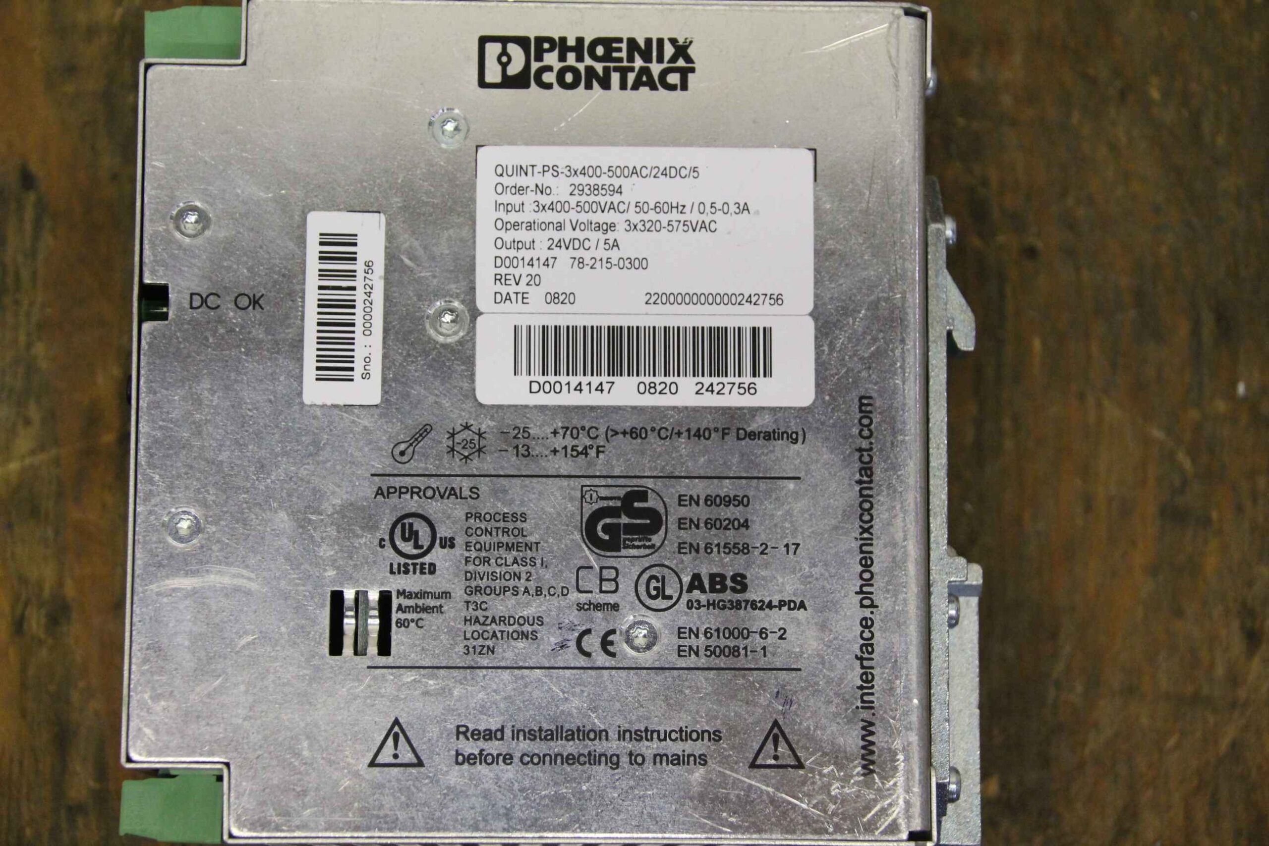 Hutschienen-Netzteil von Phoenix Contact - QUINT-PS 3x400-500AC/24DC/5 – Bild 11