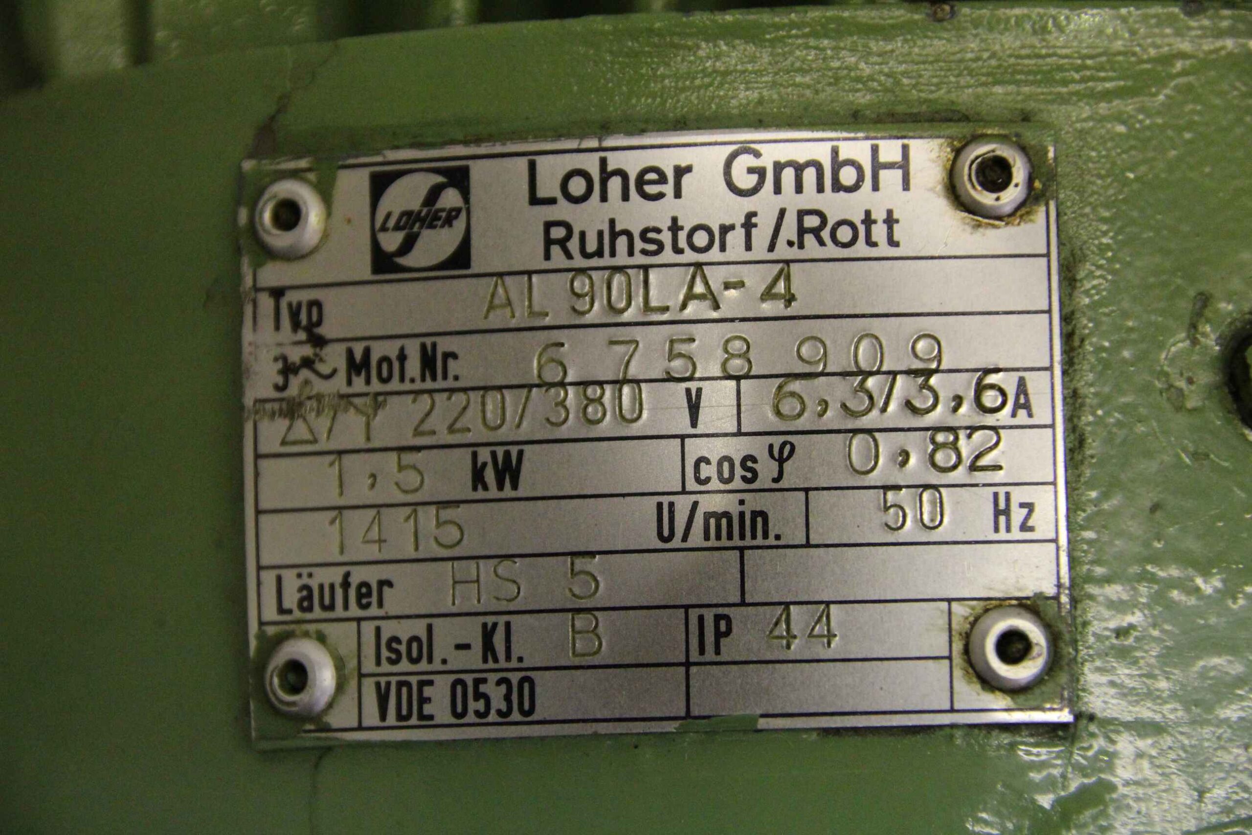 Getriebemotor 1,5 kW 75 U/min von Loher - AL 90LA-4 – Bild 4