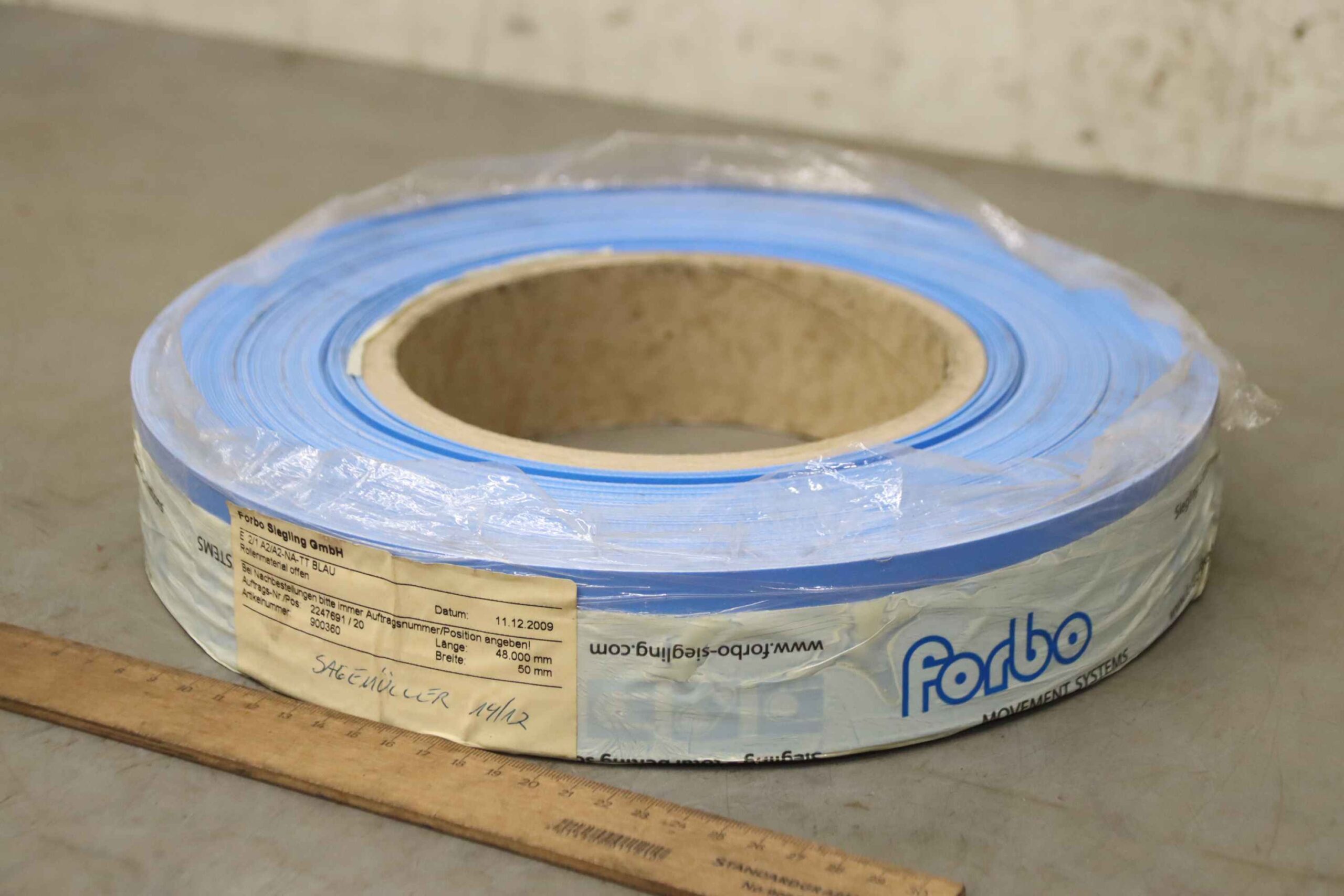 Förderbandgurt Breite 50 mm von Forbo Siegling - E 2/1 A2/A2-NA-TT BLAU