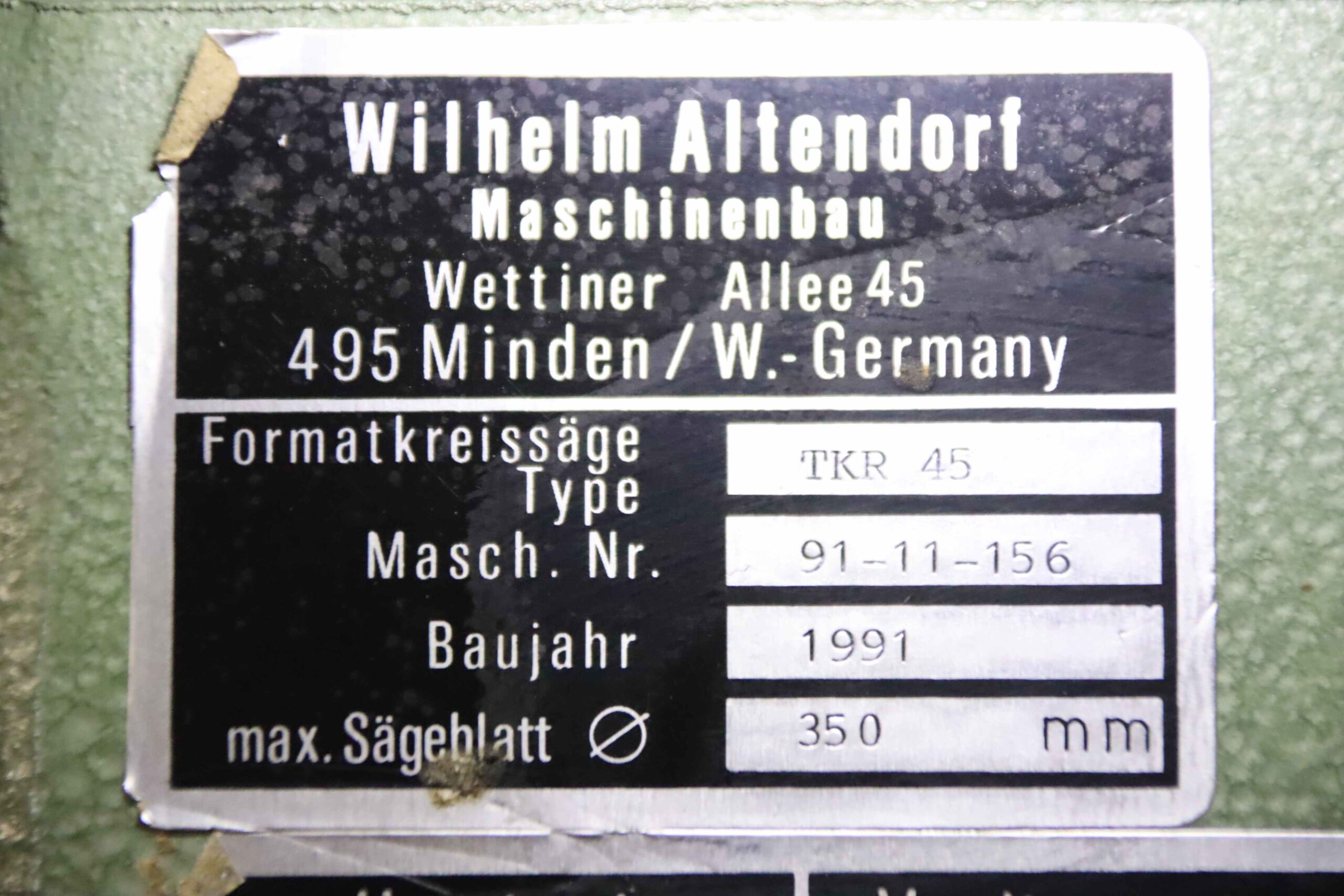 Formatkreissäge mit langem Anschlagtisch von Altendorf - TKR 45 schwenkbar 45° – Bild 4