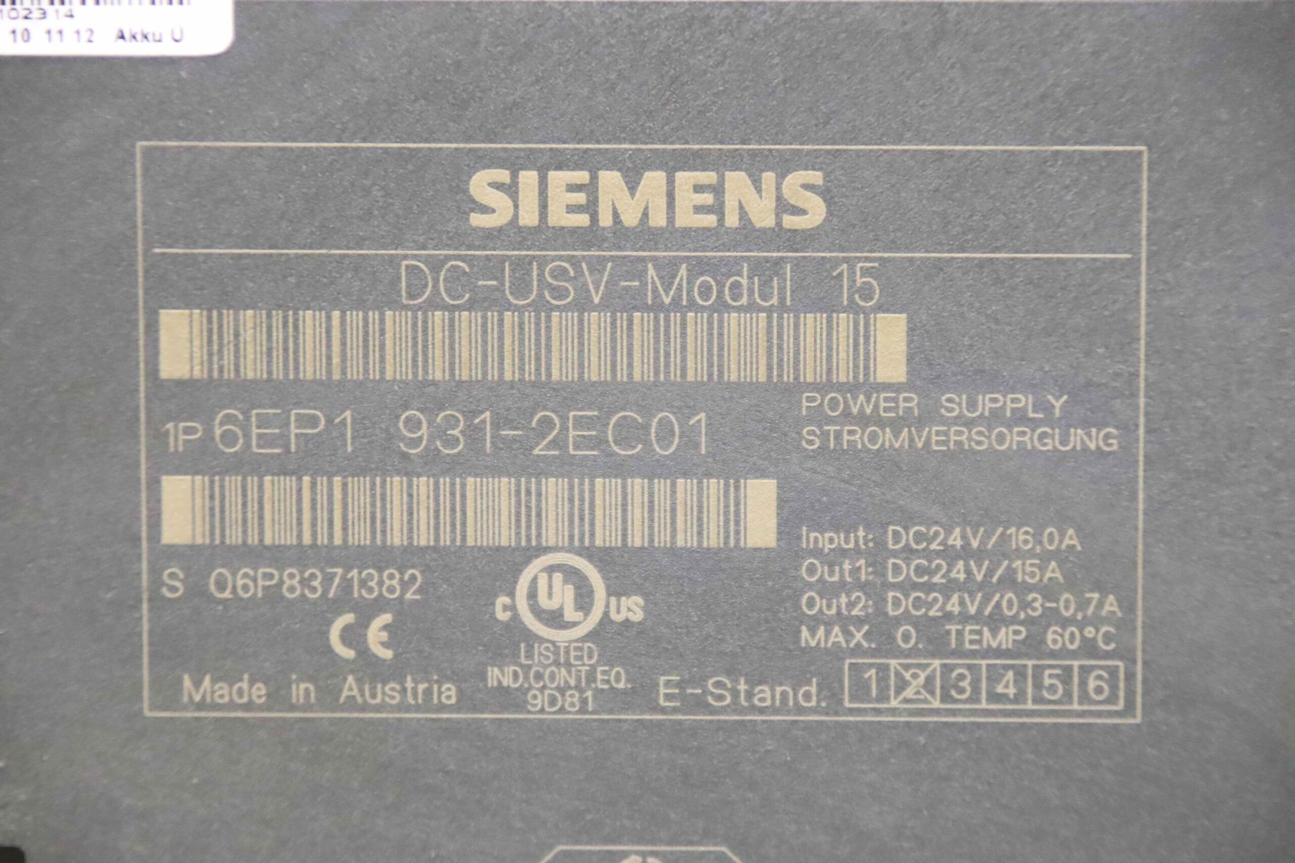 Stromversorgung von Siemens - 6EP1 931-2EC01 – Bild 5