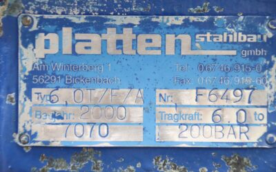 Scherenhubtisch 6000 kg von Platten - 6,0 T/F/A – Bild 4