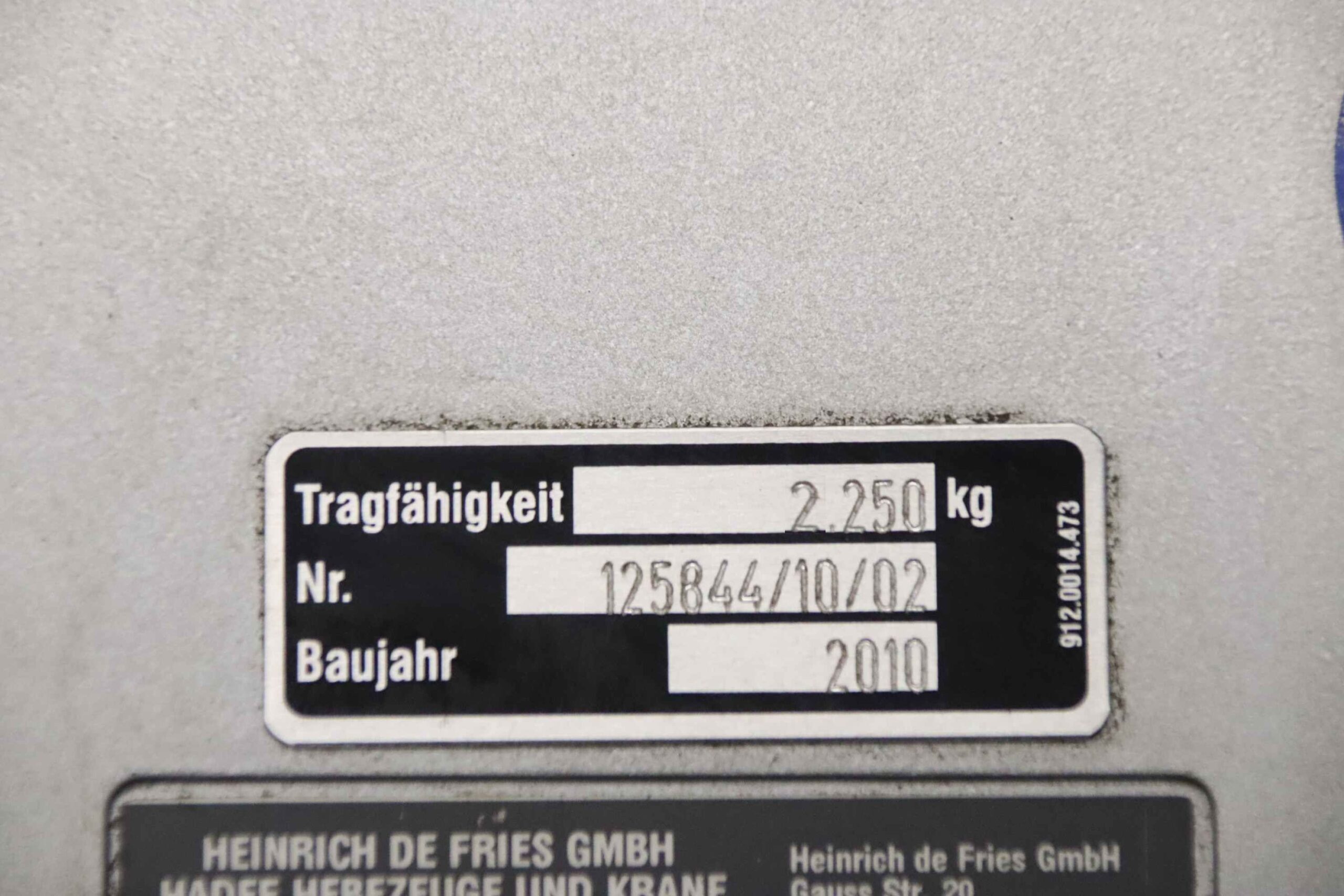 Kettenzug mit Fahrwerk 2000 kg von HADEF - CH3 – Bild 5