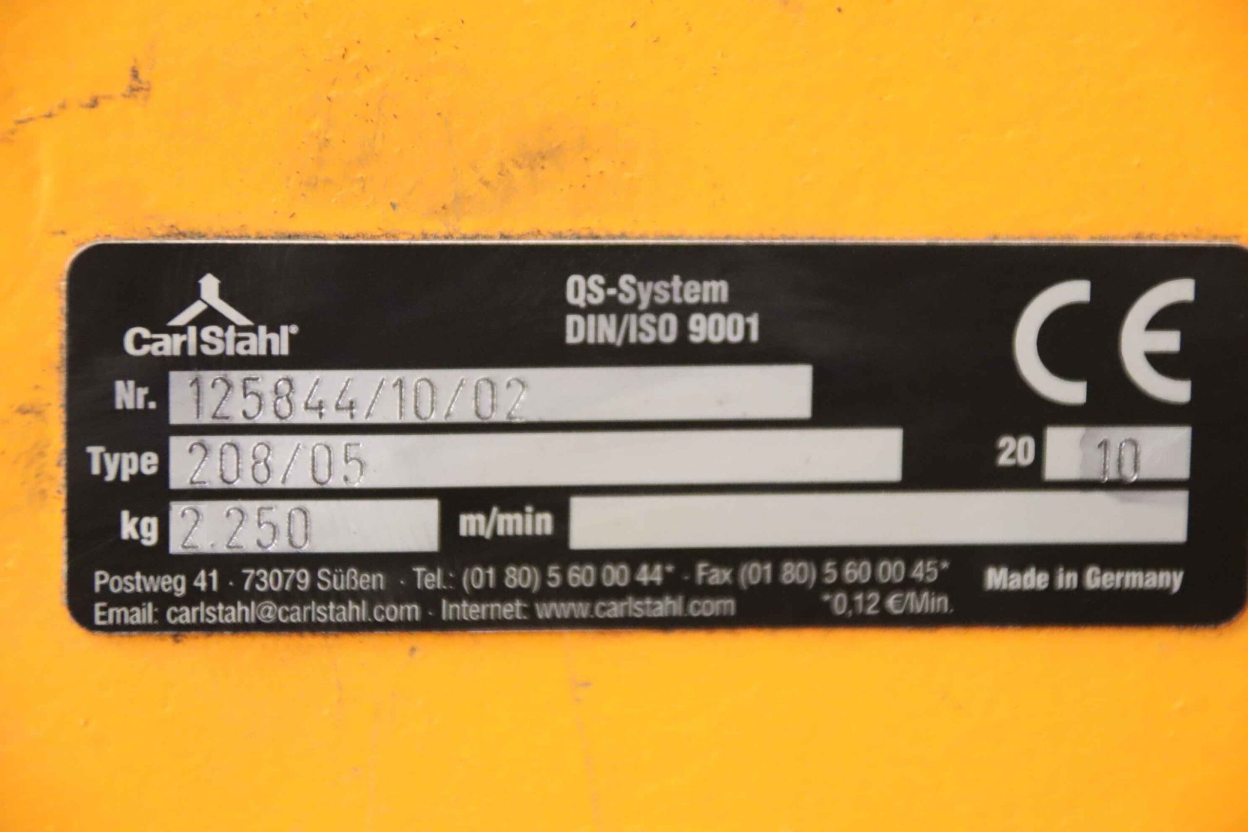 Kettenzug mit Fahrwerk 2000 kg von HADEF - CH3 – Bild 7