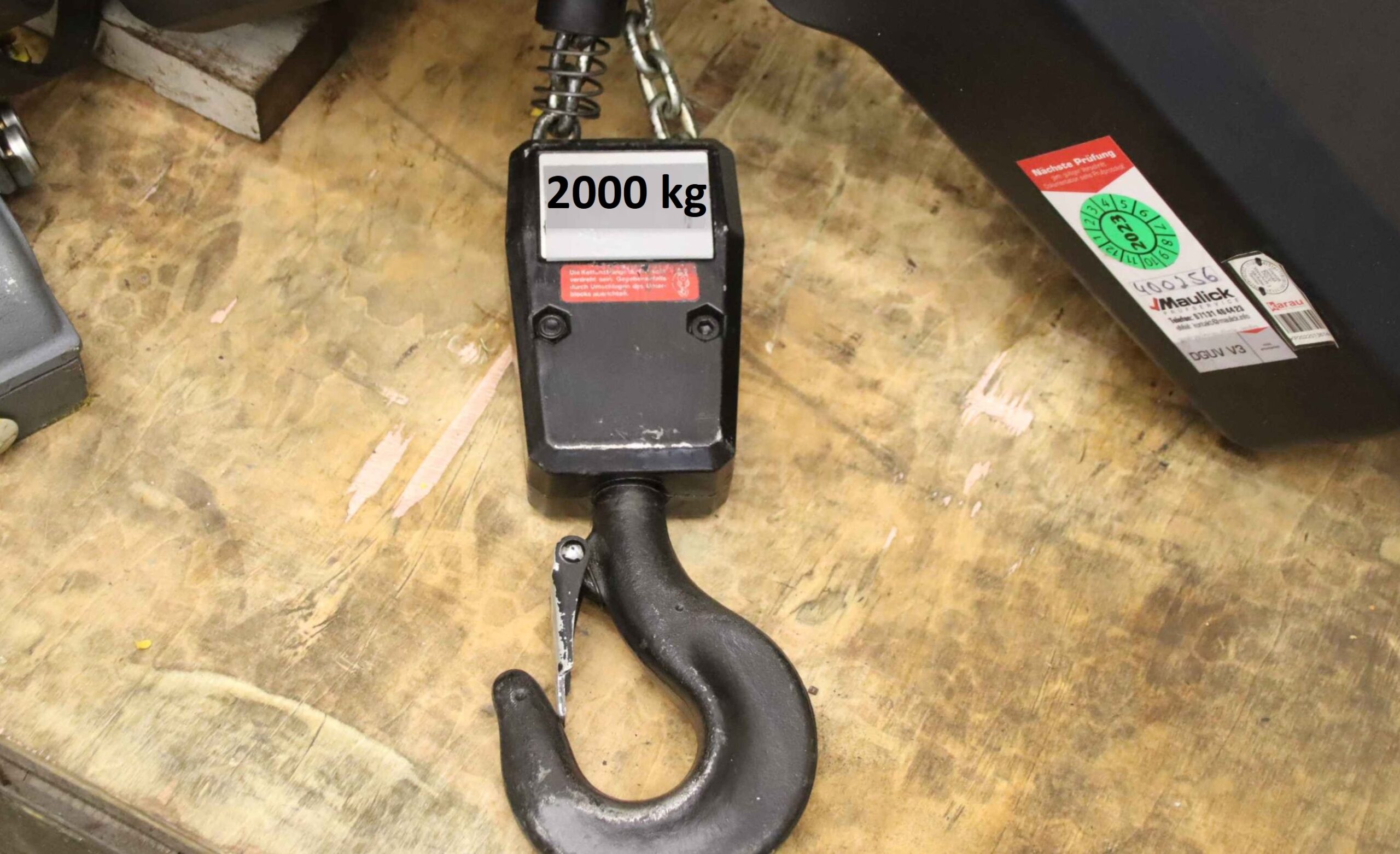 Kettenzug mit Fahrwerk 2000 kg von HADEF - CH3 – Bild 9
