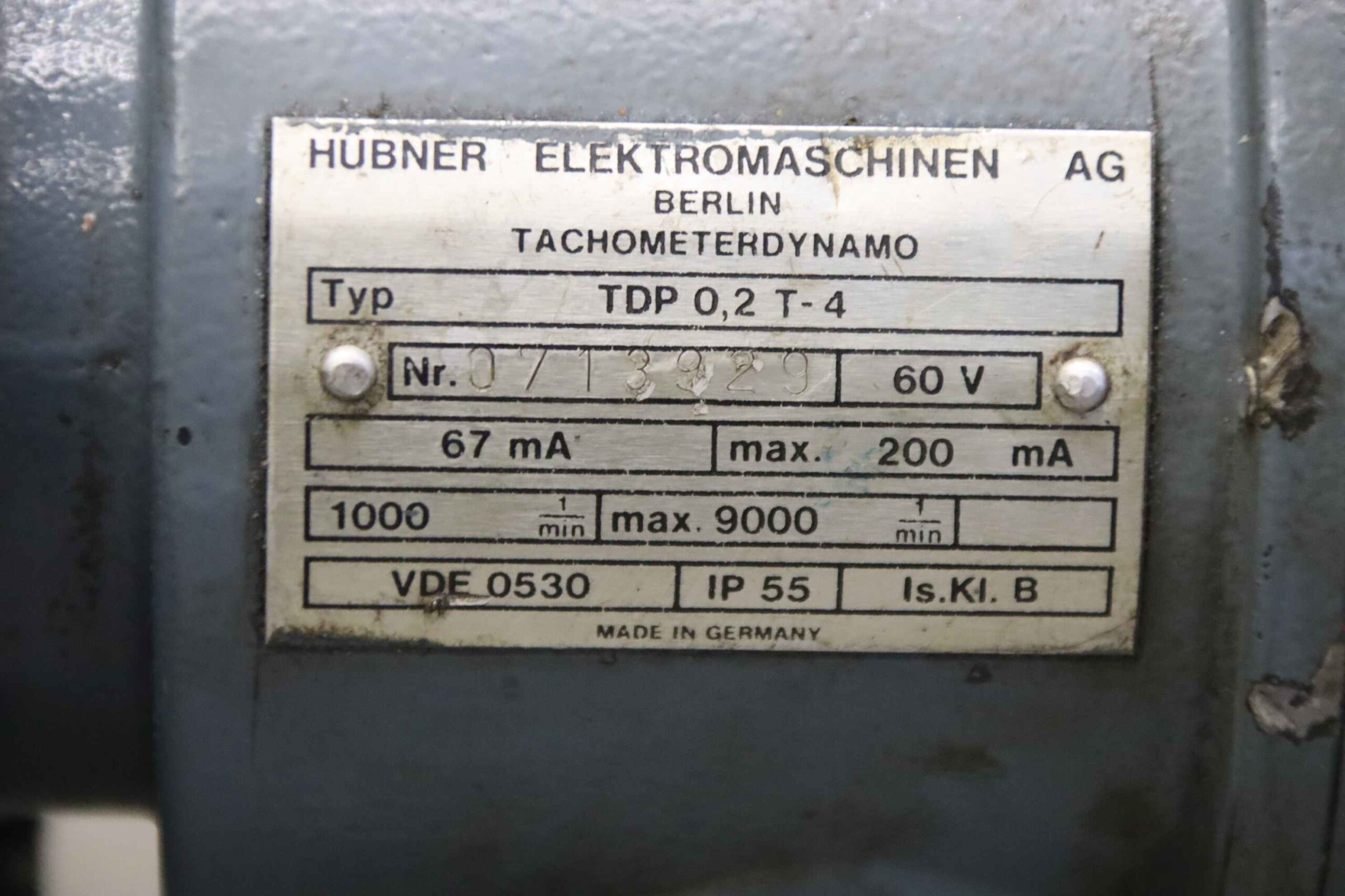 Gleichstrommotor 6,5 kW von WIRE Hübner - GLF 100/13 TDP 0,2 T-4 – Bild 12