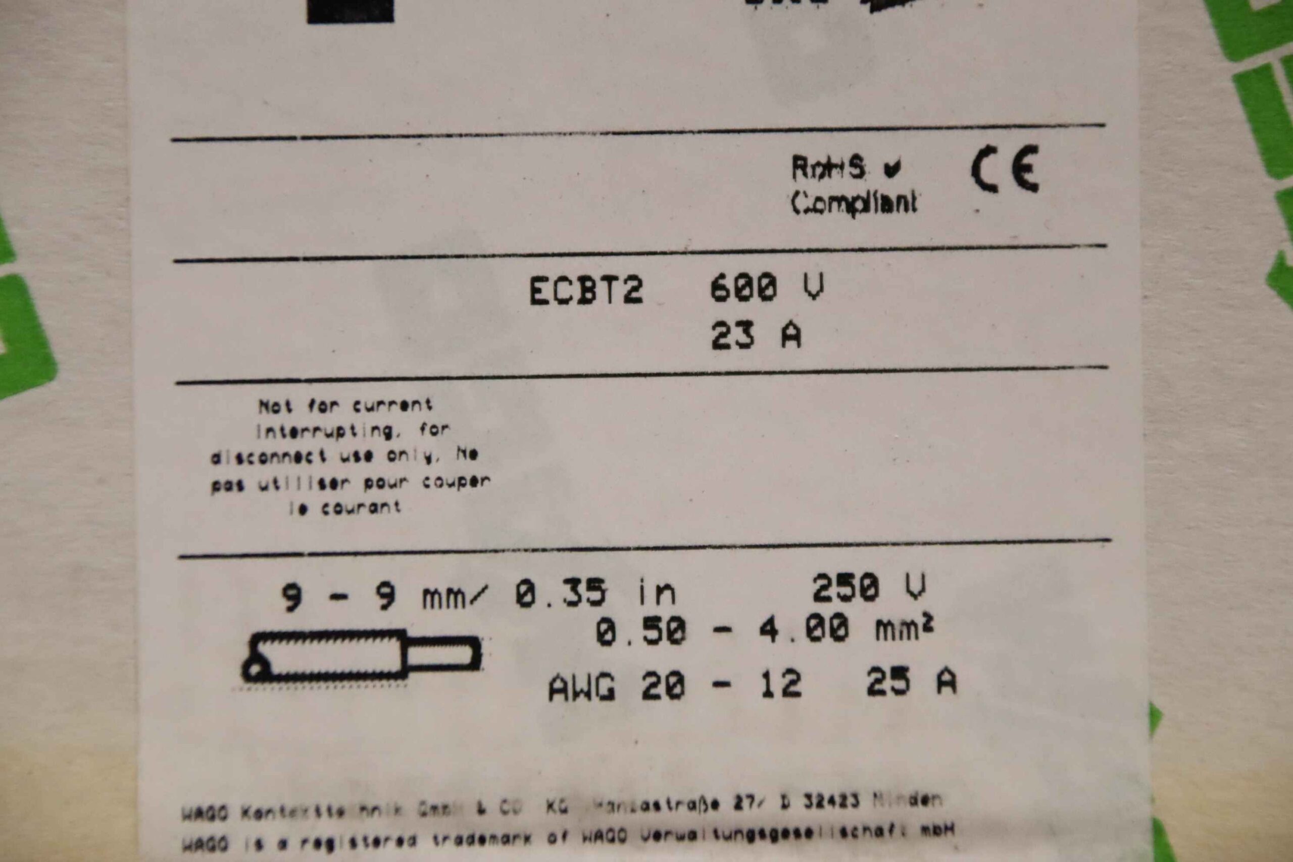 Steckverbinder 25 Stück von Wago - Winsta ECBT2 – Bild 7