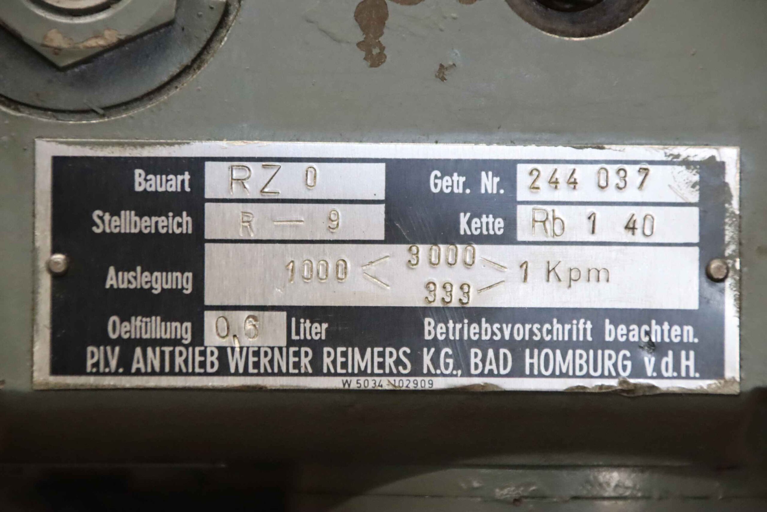 regelbares Getriebe von PIV - RZO R-9 Rb 1 40 – Bild 13