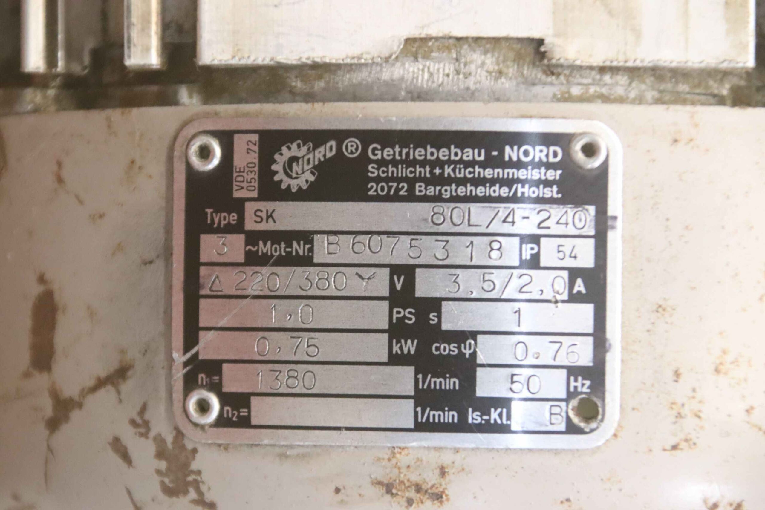 Getriebemotor 0,75 kW 2 U/min von Nord - SK 80L/4-240 – Bild 5