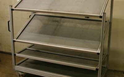 Alternative view of Etagenwagen Transportwagen Montagewagen von Alu - 1600x860x1670