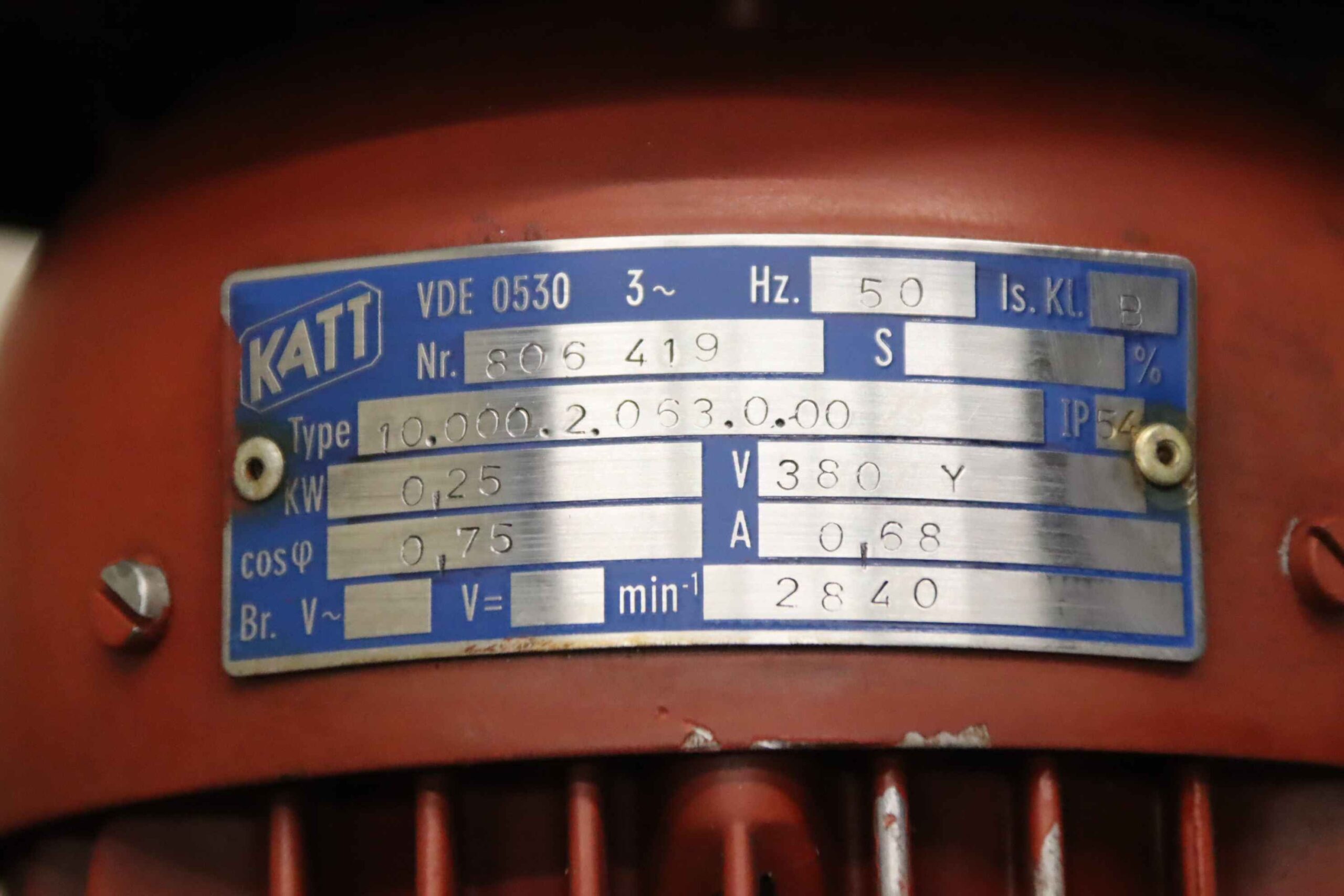 Lüfter Gebläse 0,25 kW 2840 U/min von Katt - 806 419 Lüfterrad Ø 175 – Bild 4